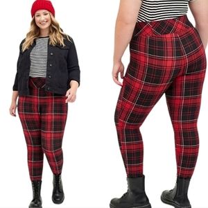 Torrid Pixie Pant-Luxe Ponte Red Plaid
